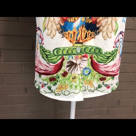 Vintage Liang Dian Yi Zu print blouse M-L - Picture 8 of 11